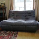 Togo 2-seater sofa - Ligne Roset - Anthracite grey