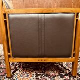 Classic Art Deco Armchair Black Low