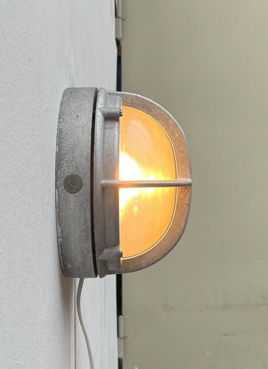 Mid-Century Danish Outdoor Metal Wall Lamp Model Skot by Lauritz Knudsen for Louis Poulsen, 1960s