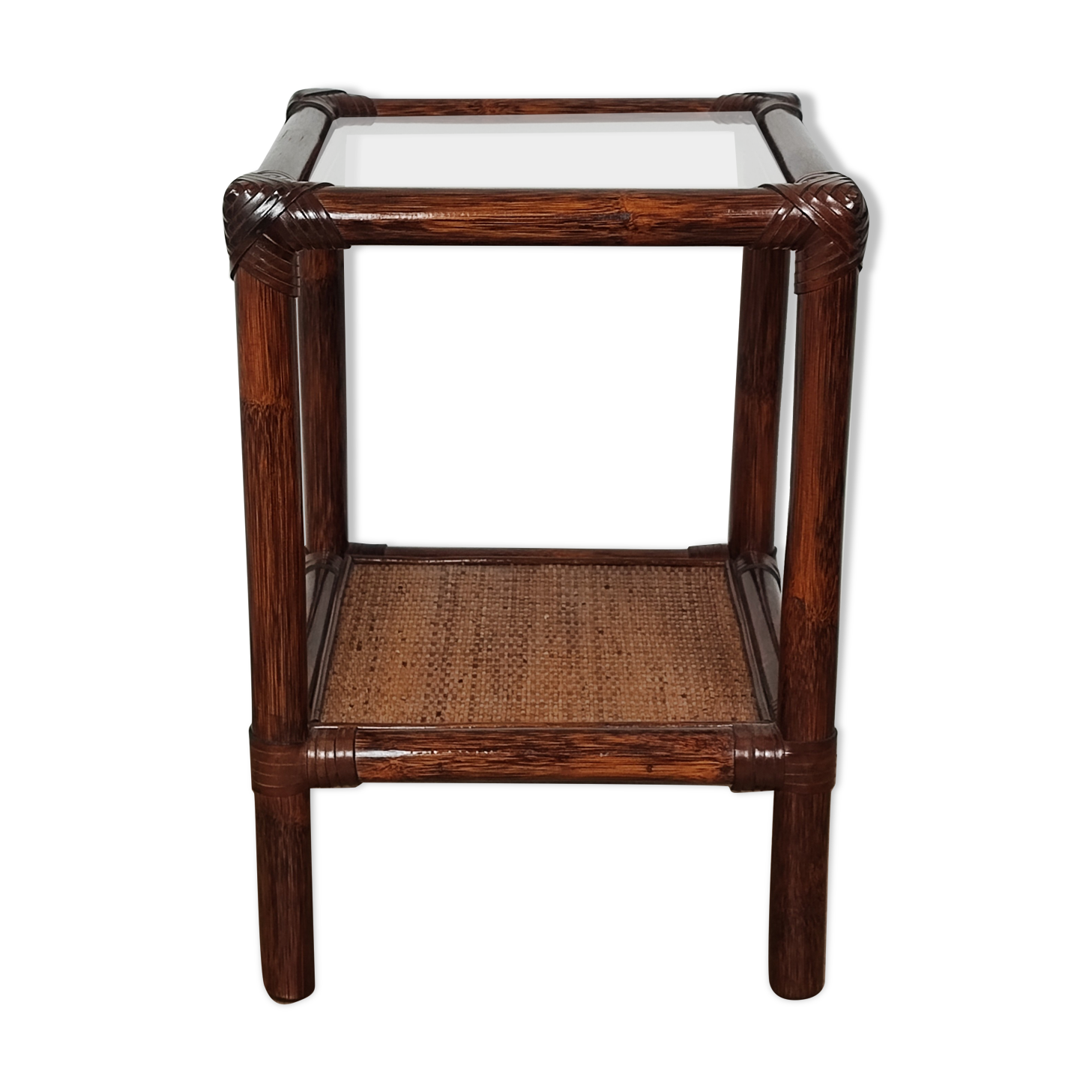 Rattan sofa bedside table