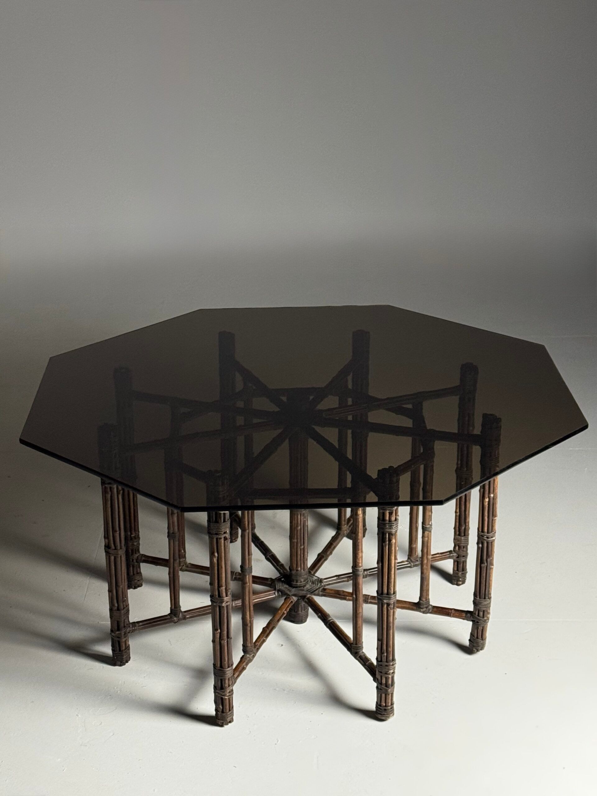Table basse octogonale en bambou XL