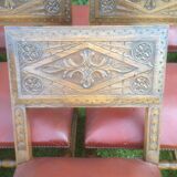 Rustic old oak chairs