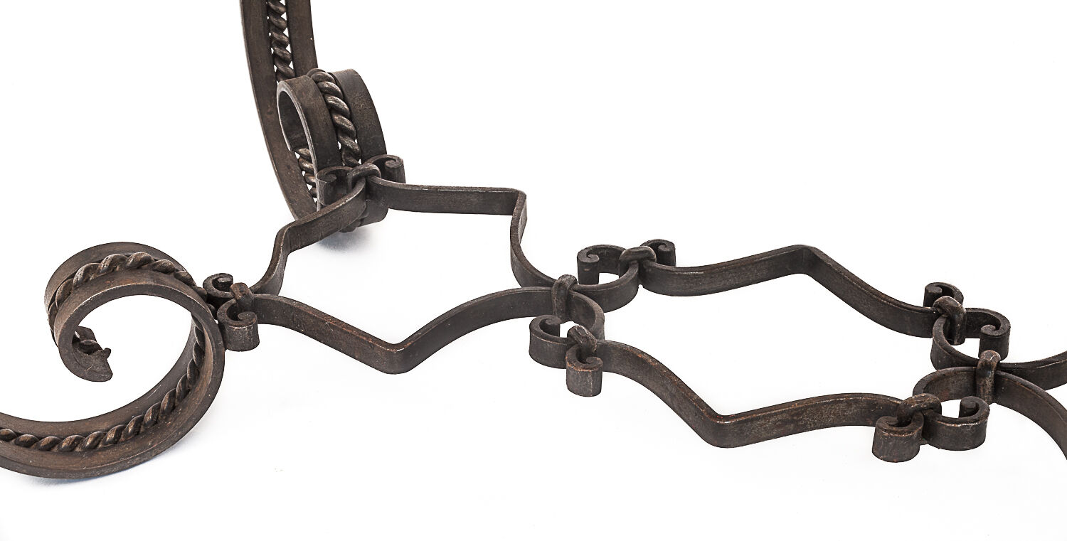 Wrought iron coffee table Merceris 1950