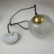 Pair of vintage round glass suspensions