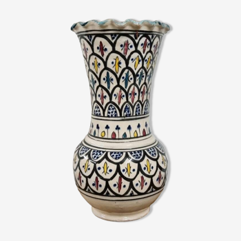 Vase en terre cuite décor orientale
