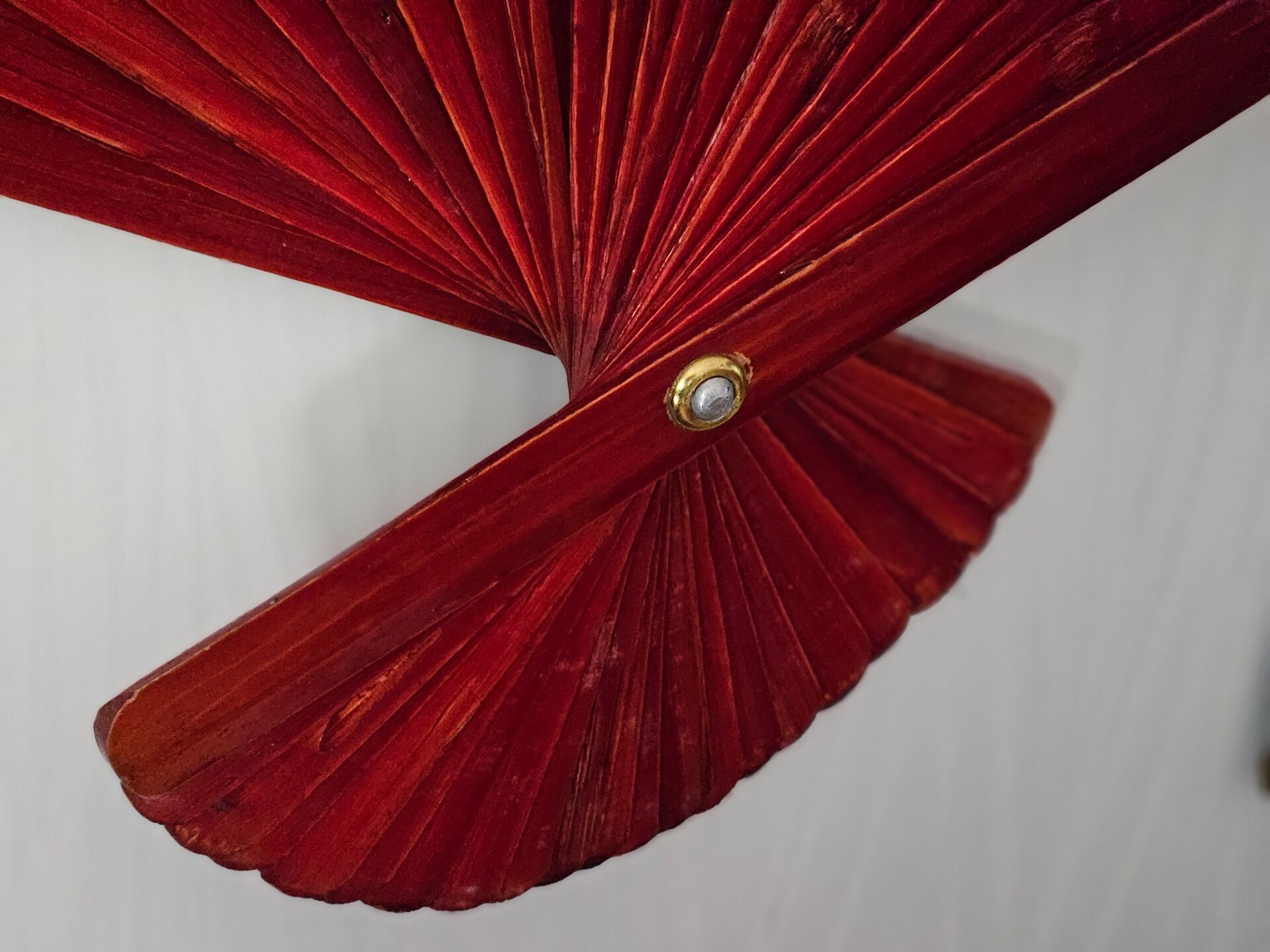 Large vintage hand-painted Japanese fan