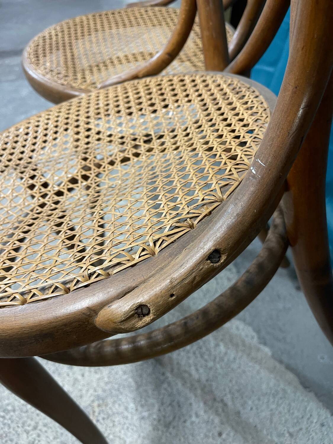 4 chaises thonet n 19 de bistrot bois courbé
