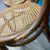 4 chaises thonet n 19 de bistrot bois courbé