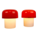 Set of 2 Space Age Orange Meblo Mushroom Table Lamps, Guzzini, 1970s