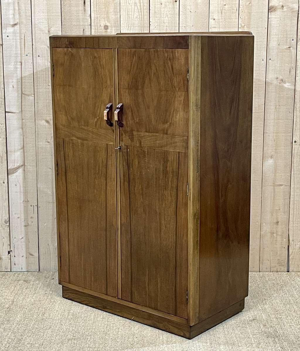 English student wardrobe made of walnut from the 1930s