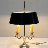 Bouillotte lamp in silver metal, empire style - early twentieth century