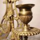 Pair of piano candlesticks in golden bronze 19th century