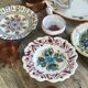 Flowery oval dish