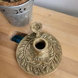 Brass cellar rat candle holder