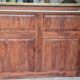 Solid teak and brass bar cabinet