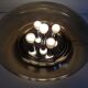 Large glass ceiling light from Limburg, 1960s