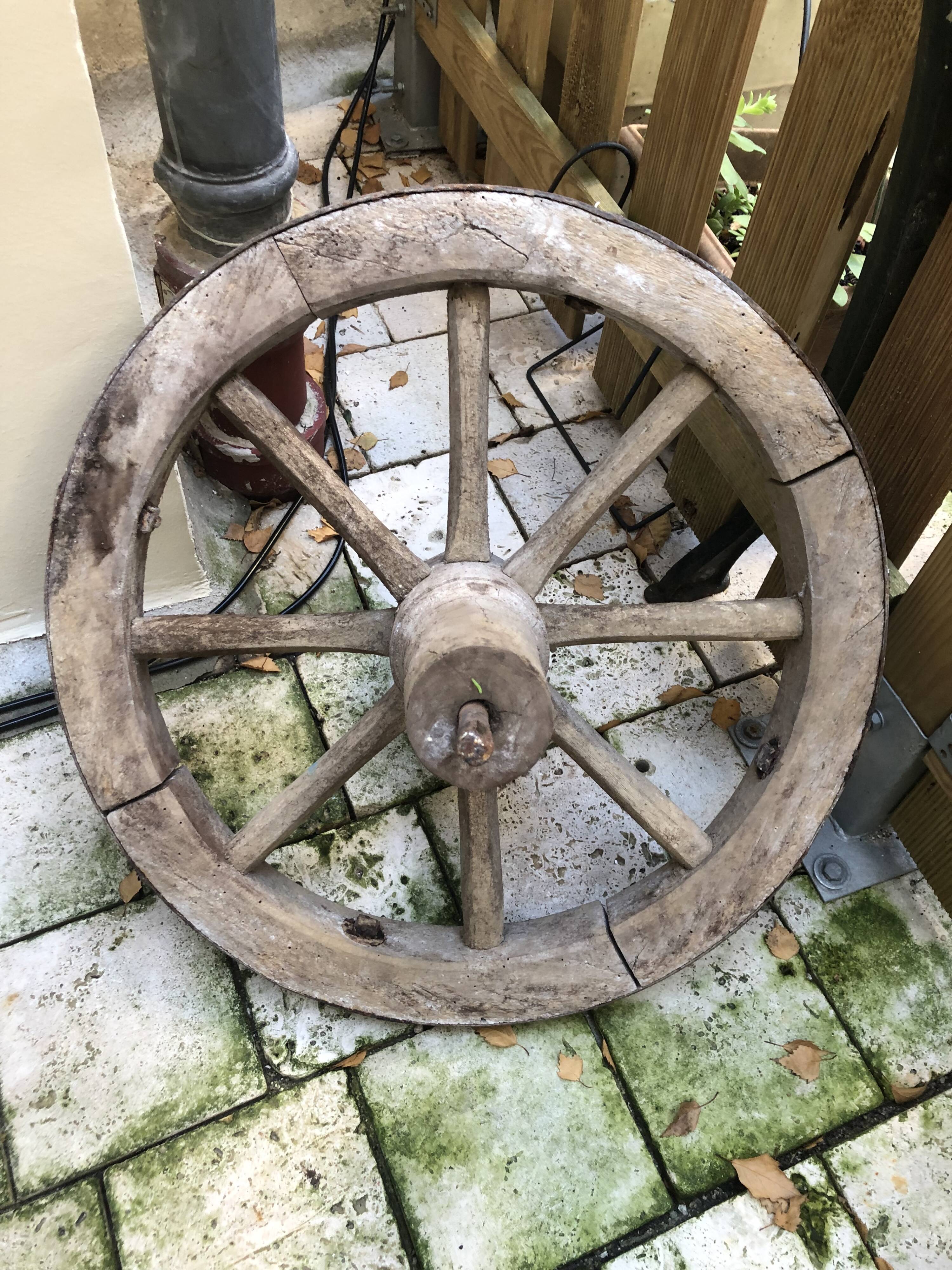 Wheelbarrow old wood and iron