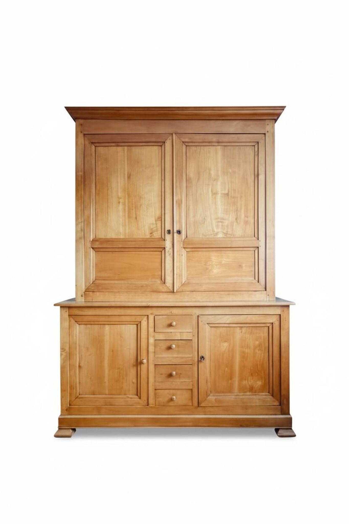 Buffet vaisselier en merisier blond