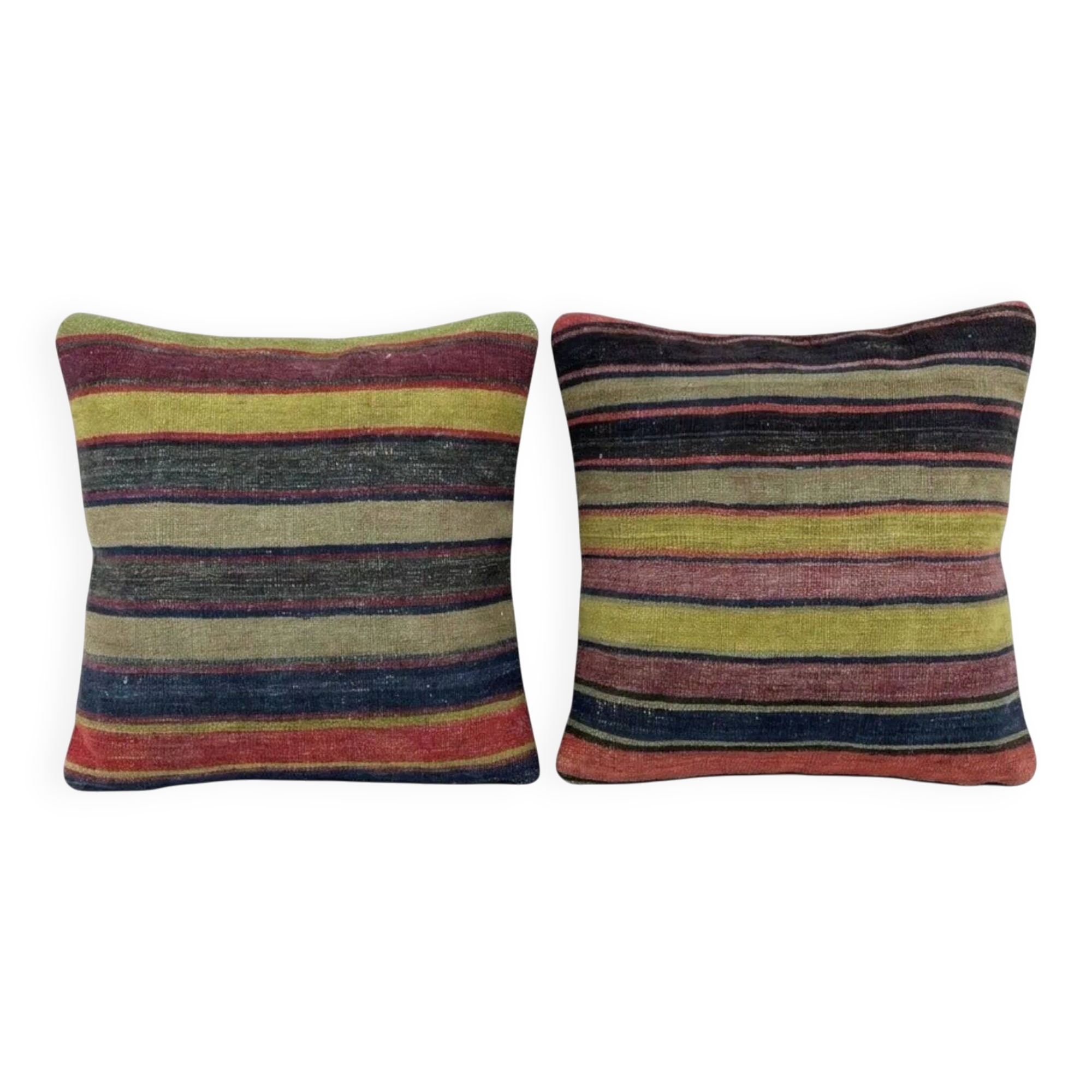 Set of 2 vintage kilim cushion covers 61x64 cm