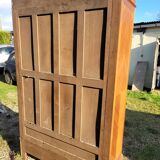 grande ancienne armoire miroir tiroir secret chapeau gendarme style louis xv