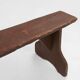 Mid-Century Rustic Bench in Brown Painted Wood, France, 1890s
