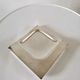 Silver metal ashtray Crédit local de France design 70s