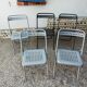 Set of five folding chairs