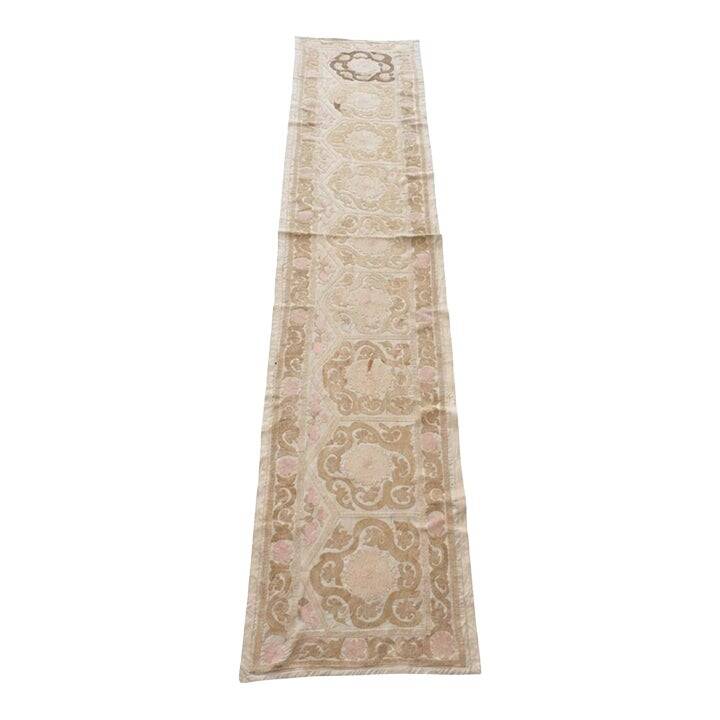 Vintage hand-embroidered tablecloth 77x360 cm