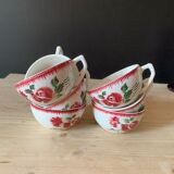 7 ceramic cups Digoin Sarreguemines