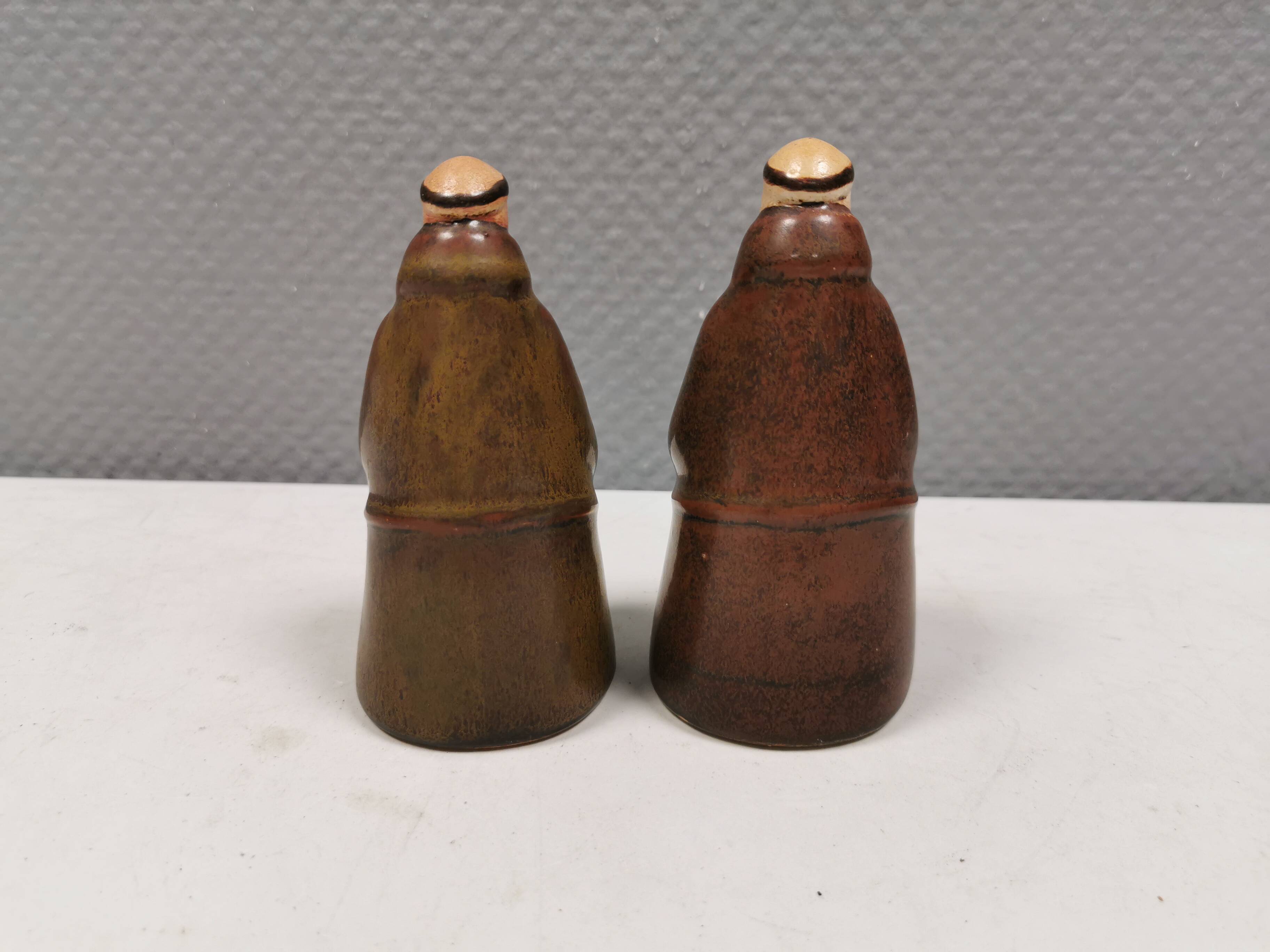 Two ceramic monks, from ENKÖPING ceramics Sweden 1970-80s
