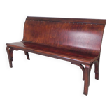 Cafe bench with curved plywood seat, 1990s