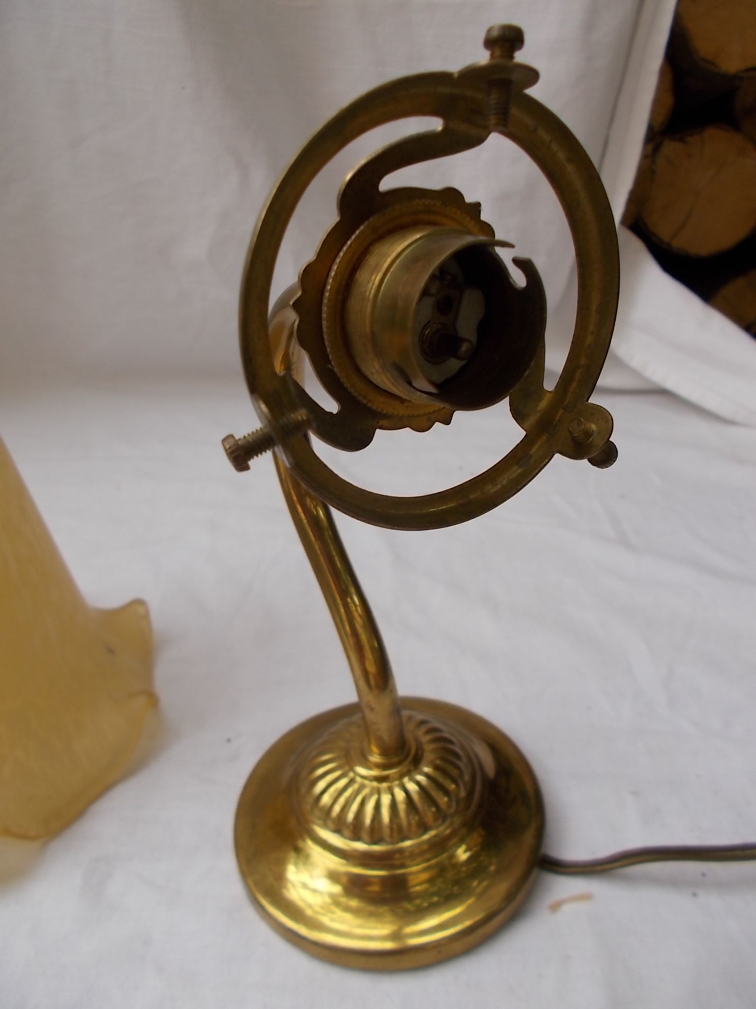 Brass wall light
