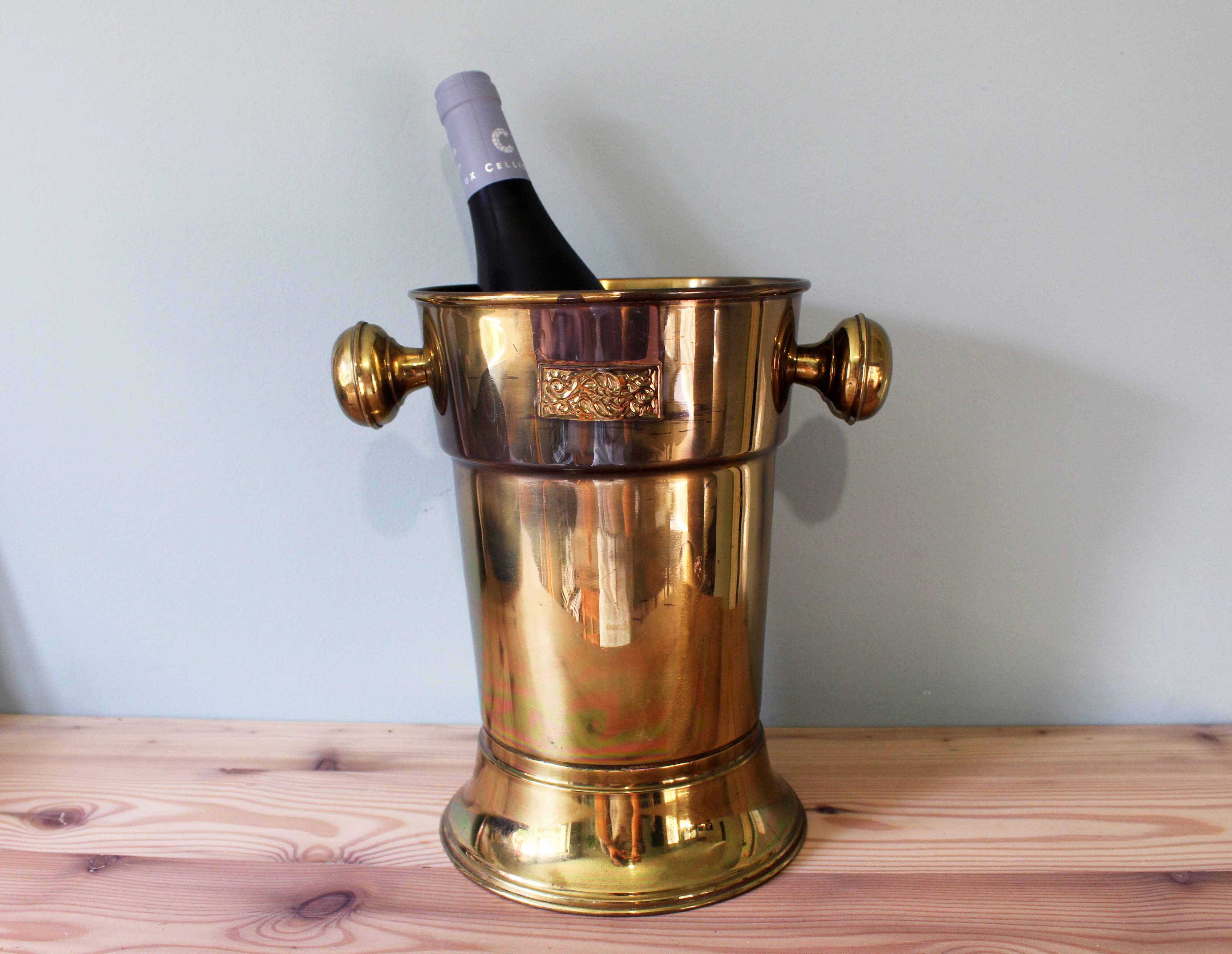 Vintage brass ice bucket
