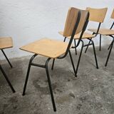 Lot of 6 bistro chairs from the 1980s