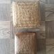 Square vintage wicker box