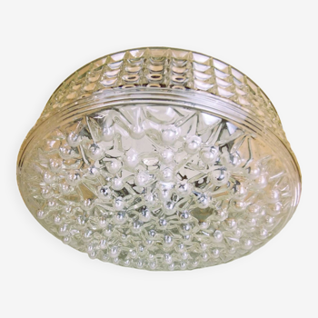 Large bubble glass ceiling flush mount lamp