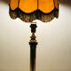 Pied de lampe ancien colonne en bronze