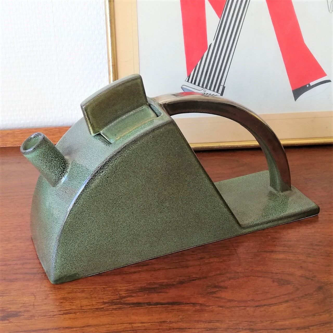 Ceramic coffee maker or tea maker Salins France vintage Memphis style