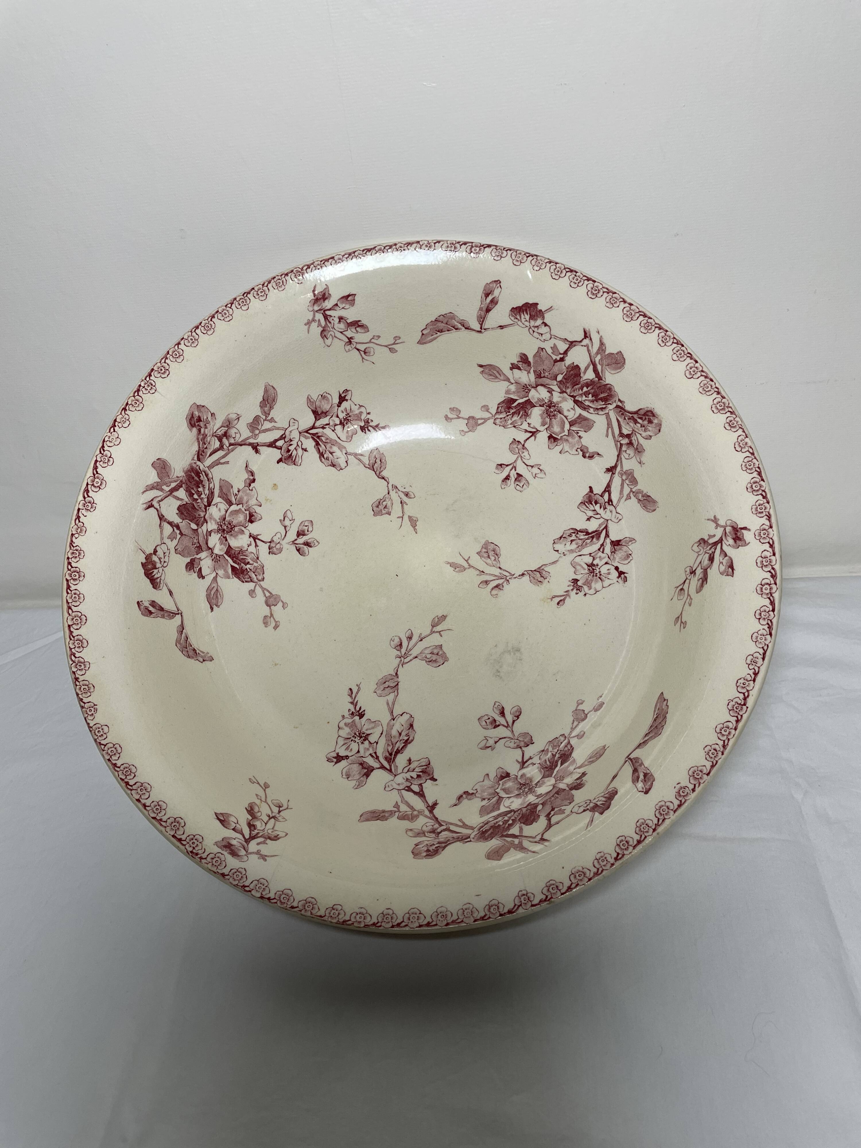 Gien porcelain serving dish, Normandy Flowers model