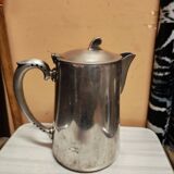 Théière, cafetière en métal argenté