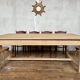 Table bistrot table de ferme en chêne massif sablé Longueur 210 cm - Largeur 106 cm - Hauteur 78 cm