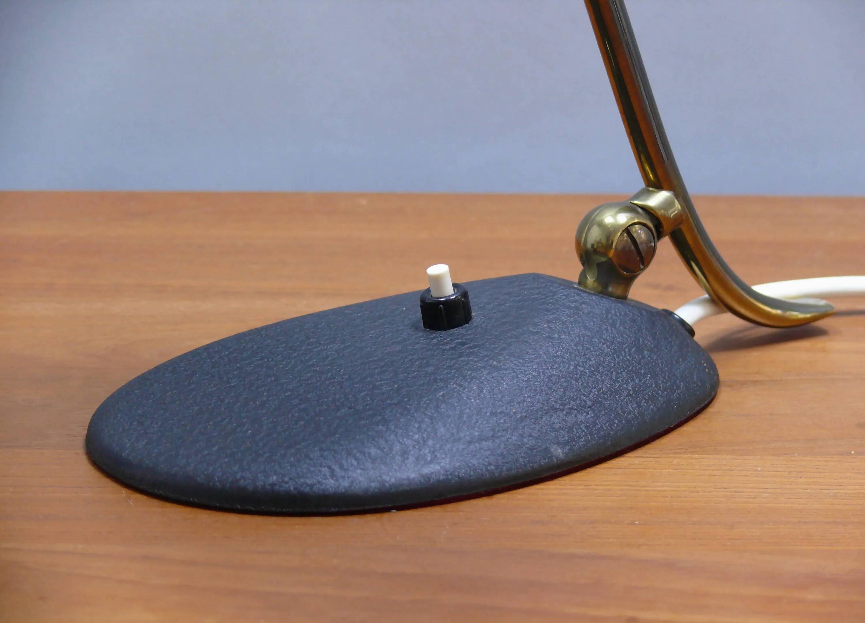 Lampe de piano vintage, laiton, années 1960, JBS