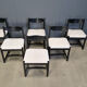 Vintage black wooden dining chairs, 1970s
