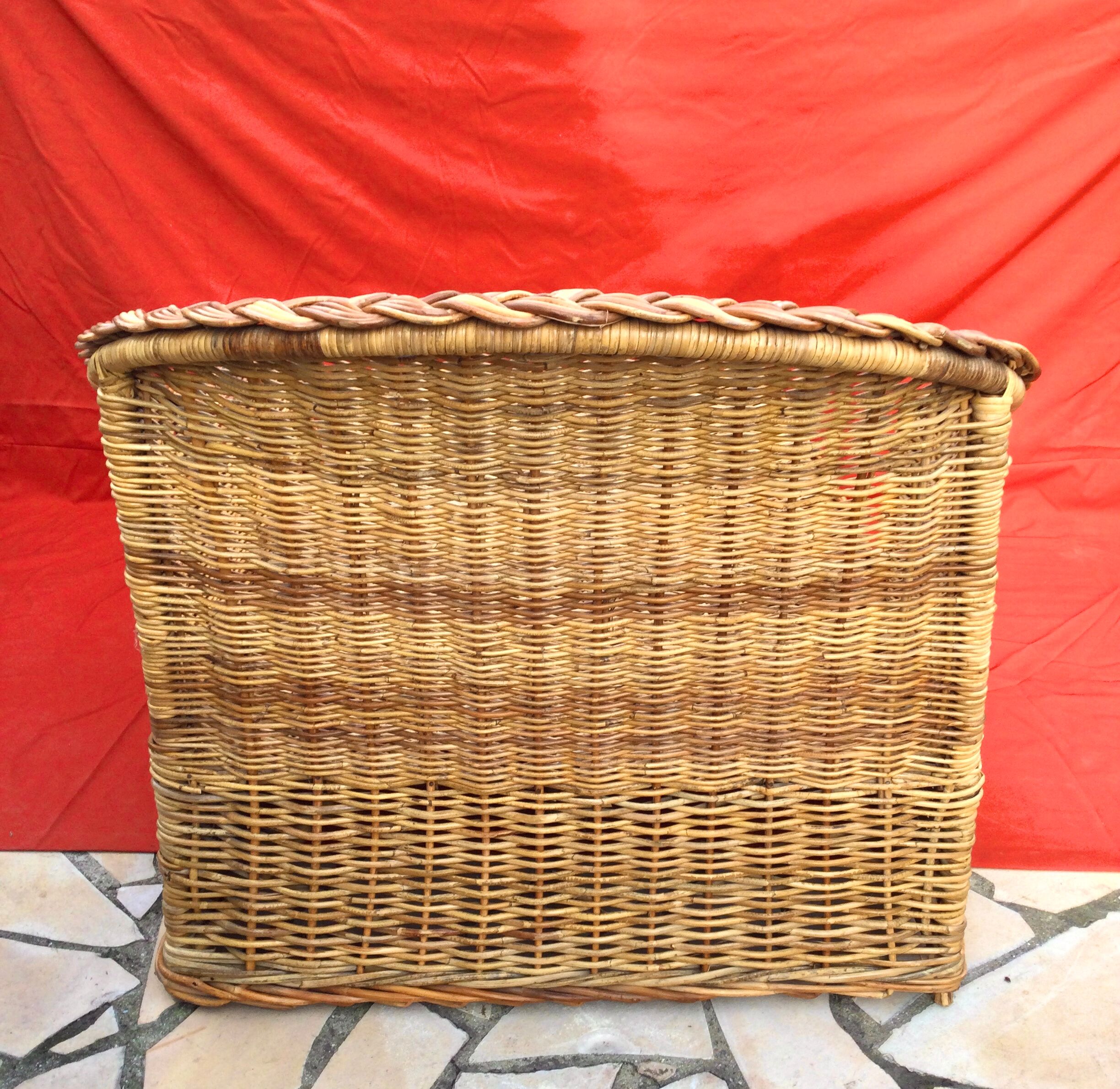 Méridienne en osier vintage