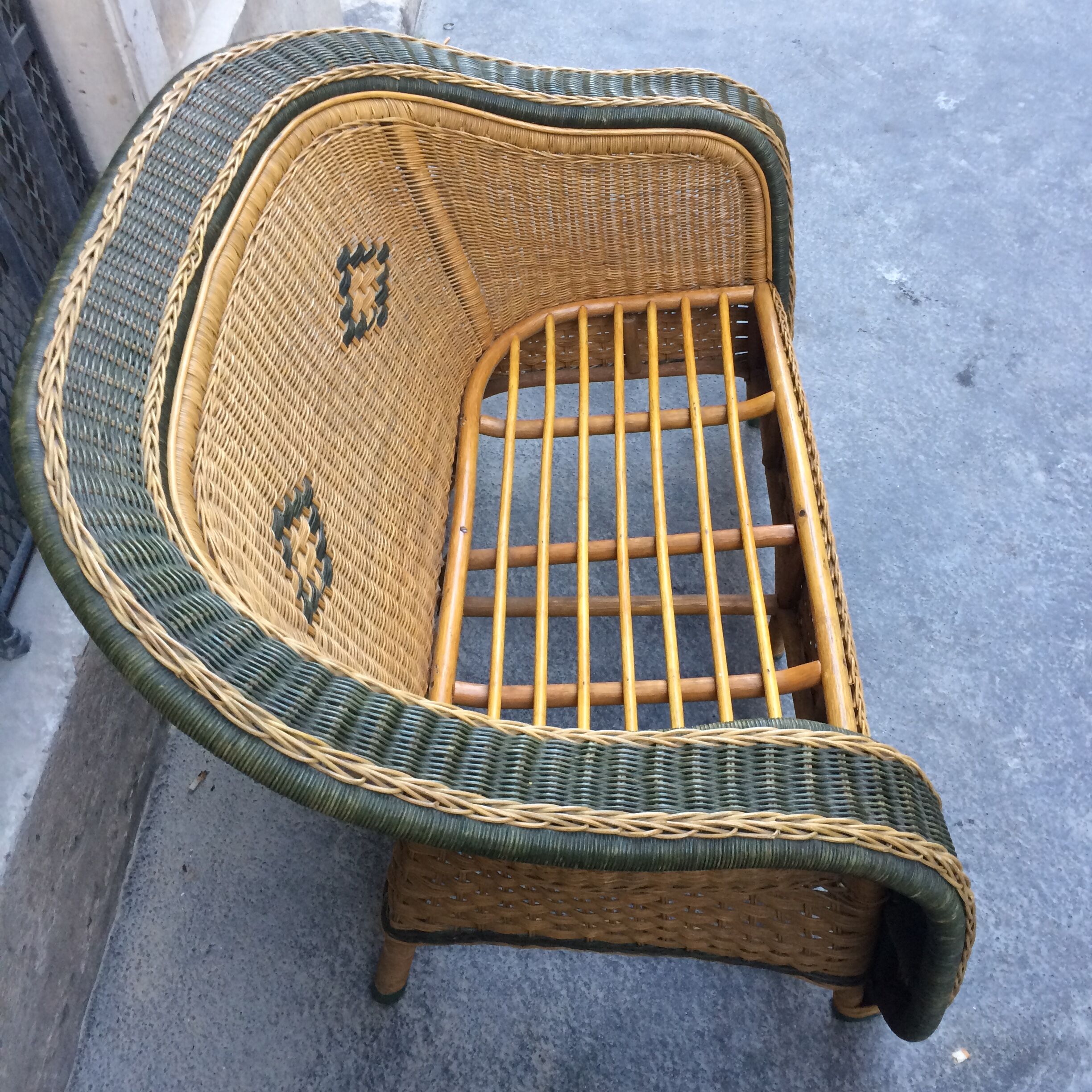 Rattan bench