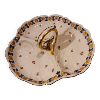 Mendiant serviteur en porcelaine Limoges J.C. décor floral roses