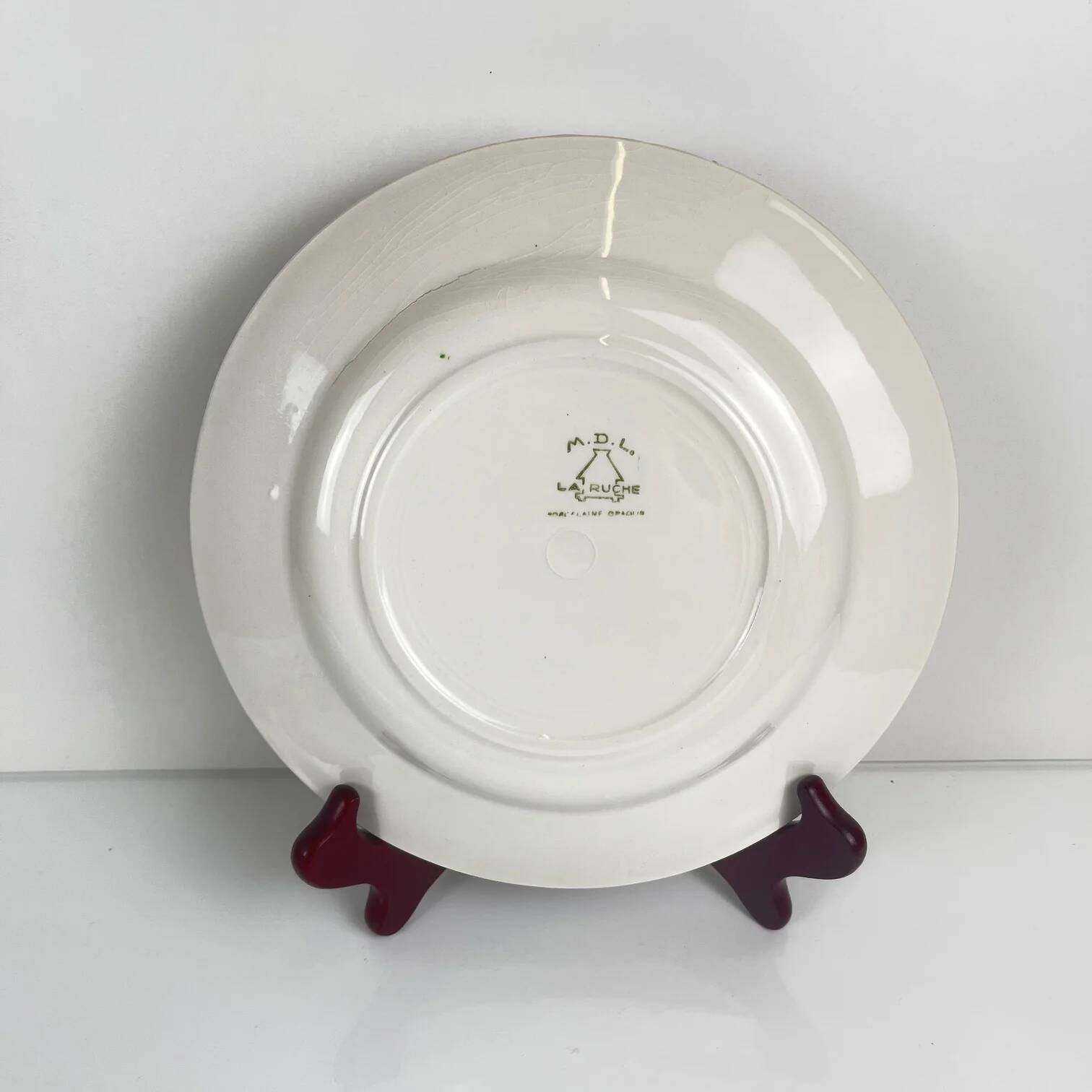 Set of 6 flat plates "The Hive", Moulins des Loups, 20th century