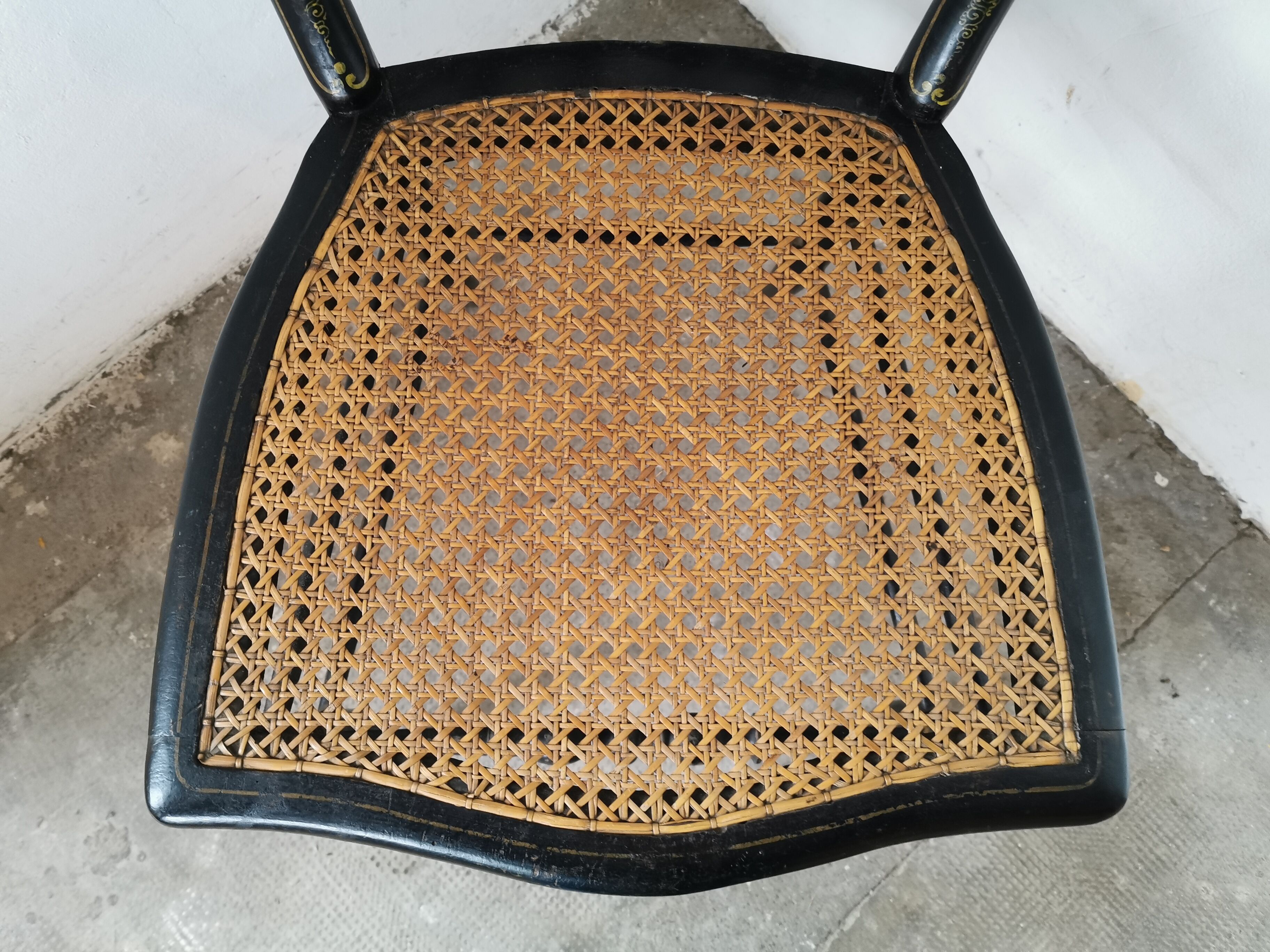 Black chair Napoleon III year, with gilding