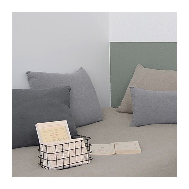 Natural raw linen tablecloth