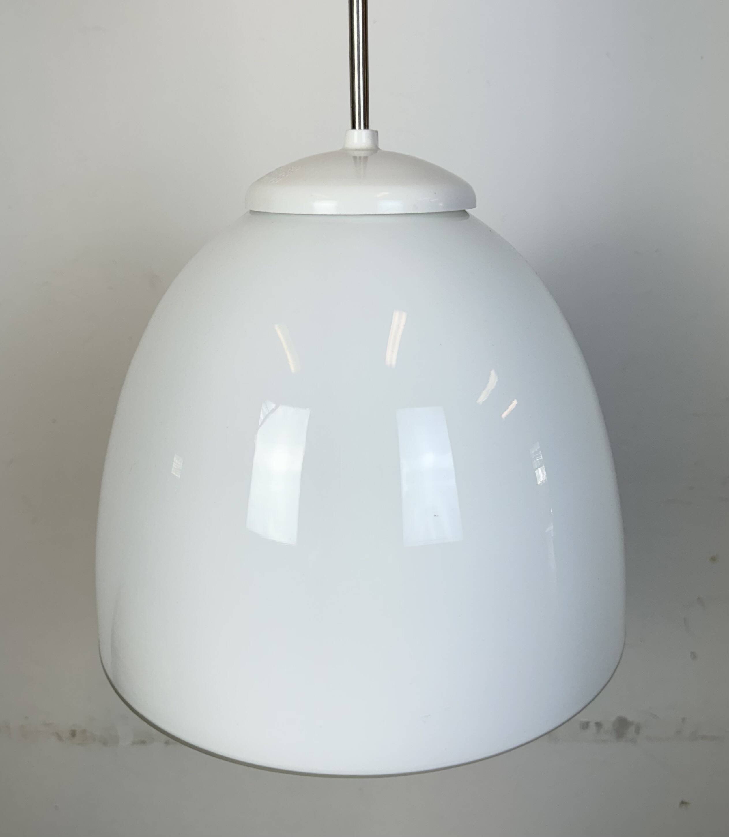 Vintage Chandelier with Milk Glass from Elektrosvit, 1960s